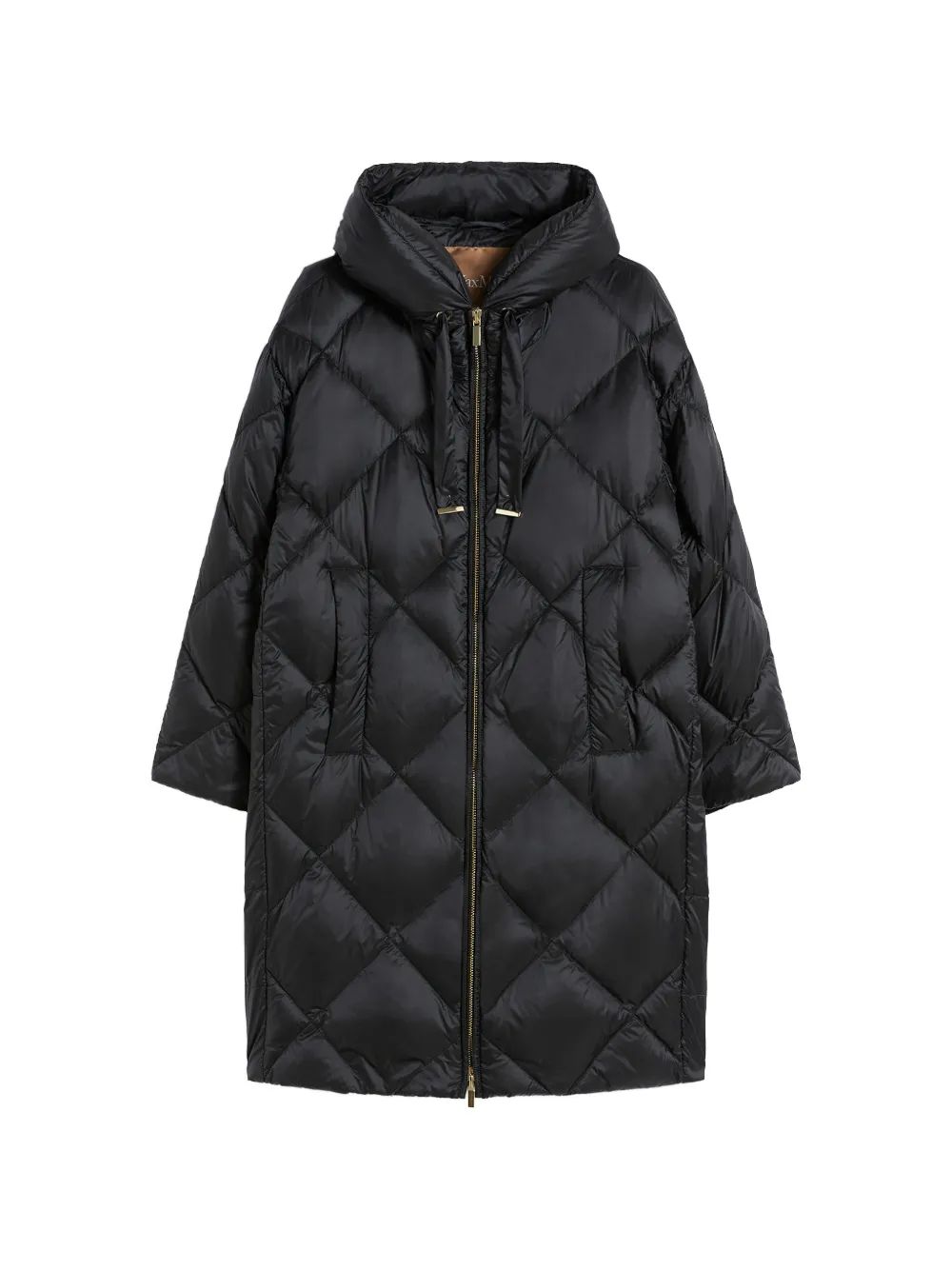 MAXMARA 트레페 퀼팅 후드 코트