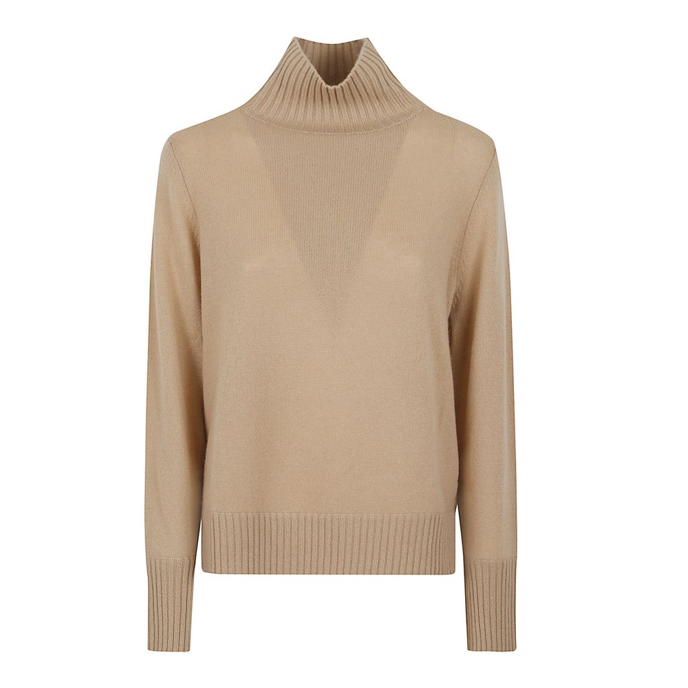 ALLUDE 리브드 터틀넥 니트 스웨터