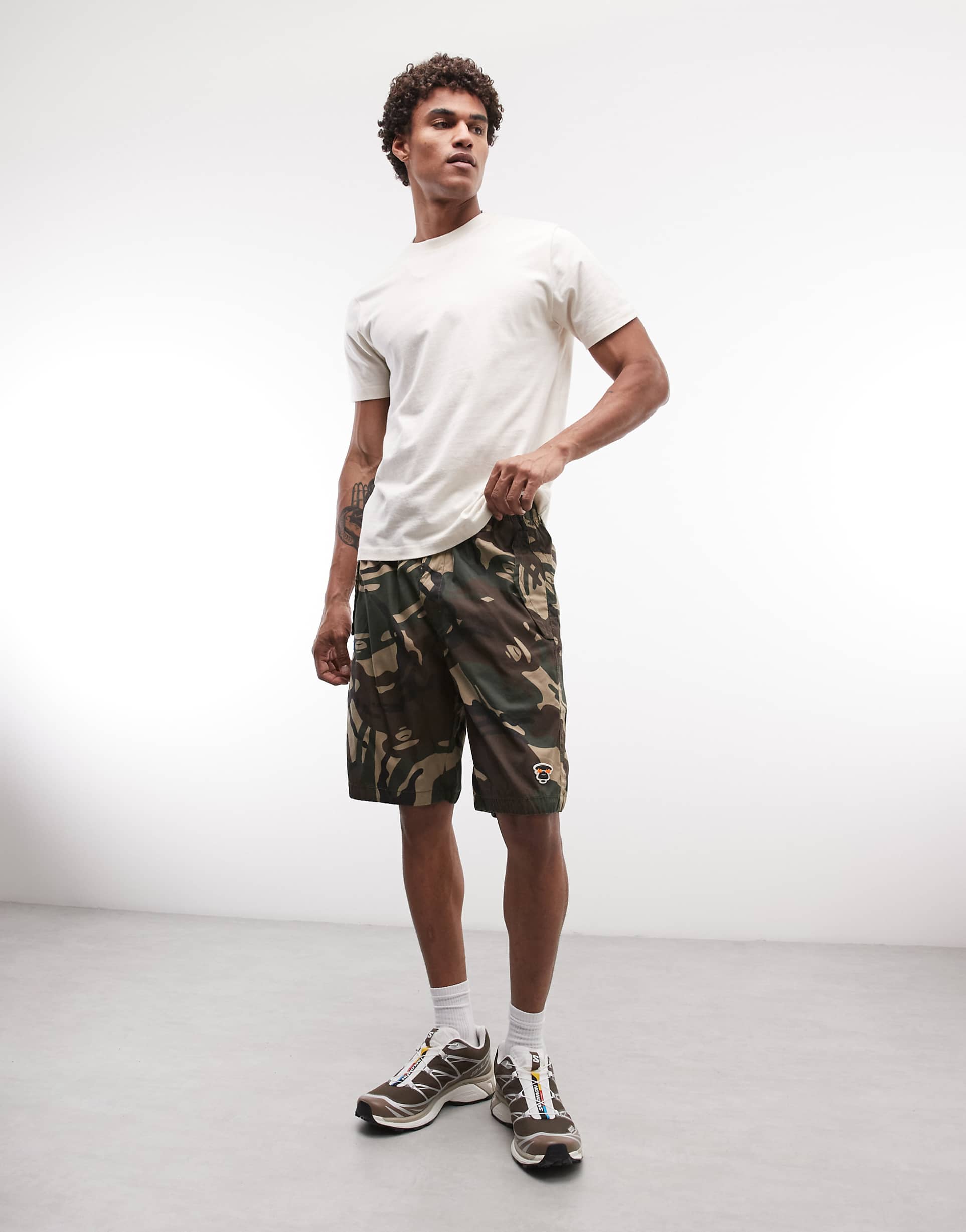 Bape Aape by A Bathing Ape 카모 루즈핏 카고 반바지