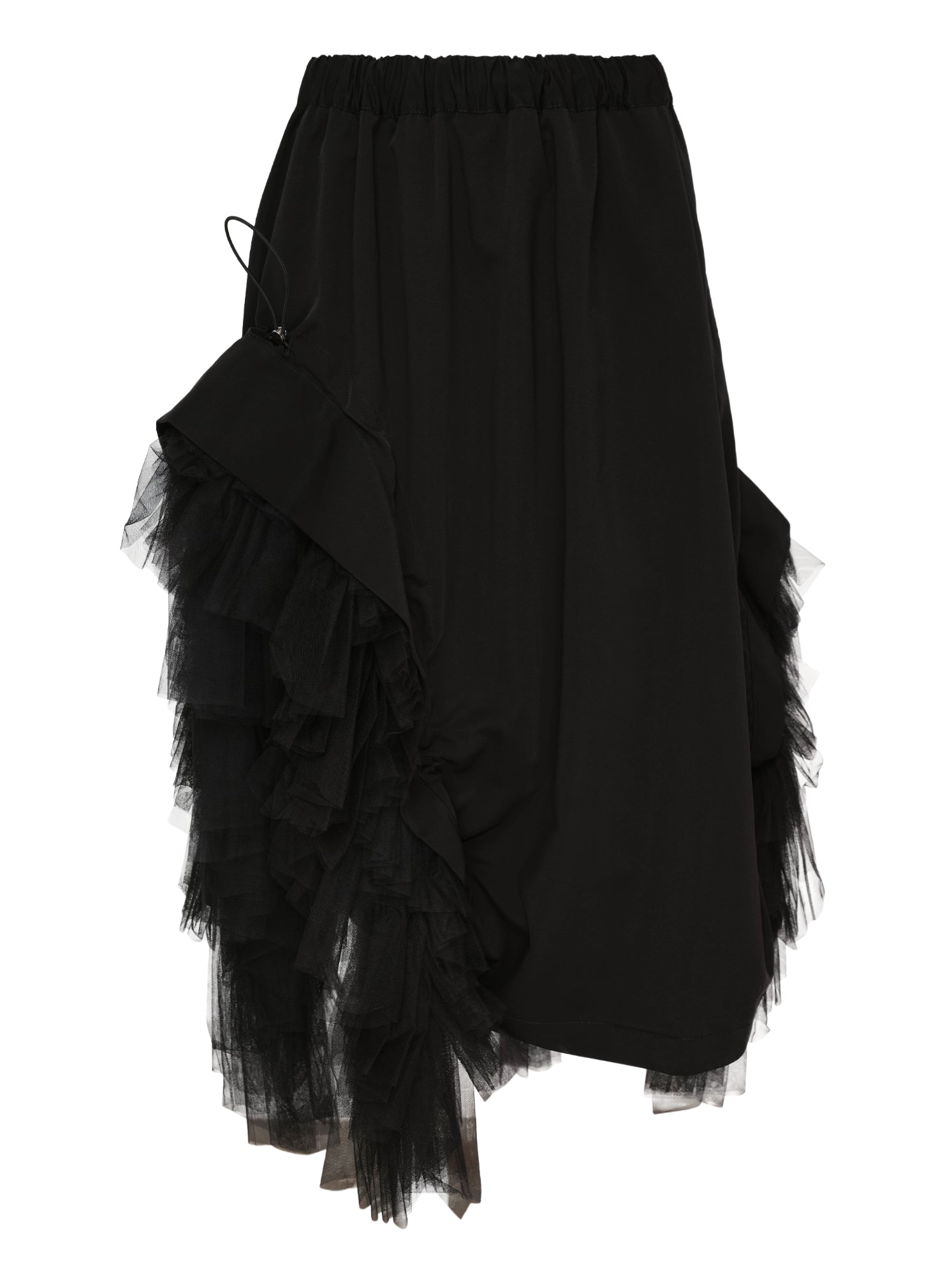 Noir Kei Ninomiya 비대칭 레이어드 튤 스커트