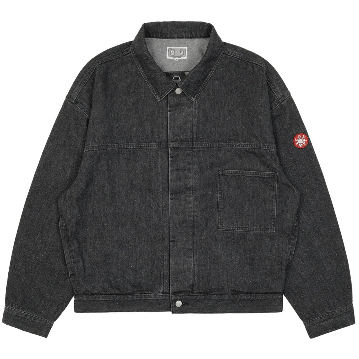 CAV EMPT 블랙 네프 데님 트러커 자켓