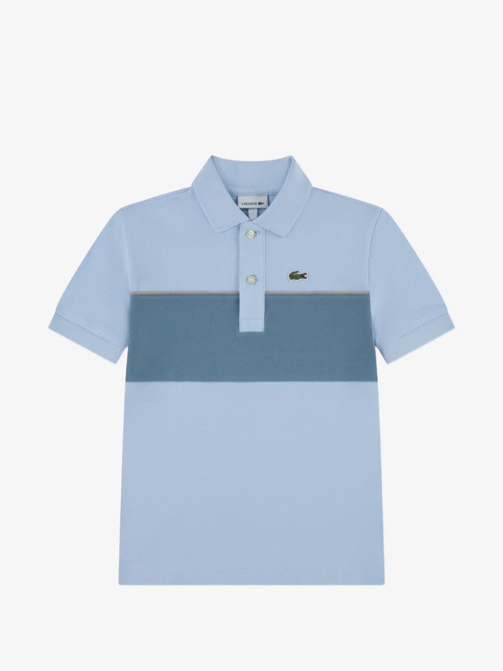 Lacoste Kids 컬러 블록 피케 폴로 셔츠