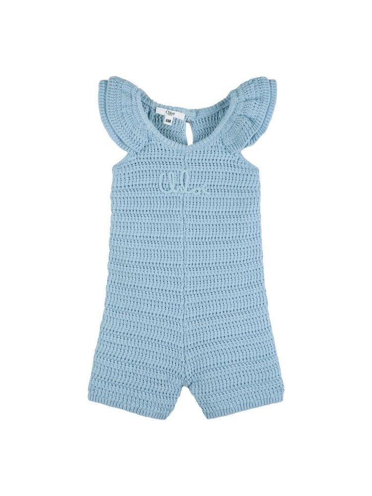 Chloe Kids 크로셰 러플 점프수트