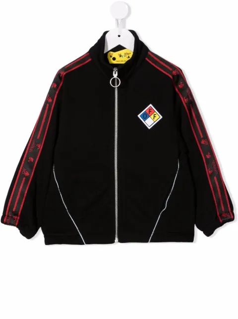 Off-White Kids 로고 테이프 트랙 자켓