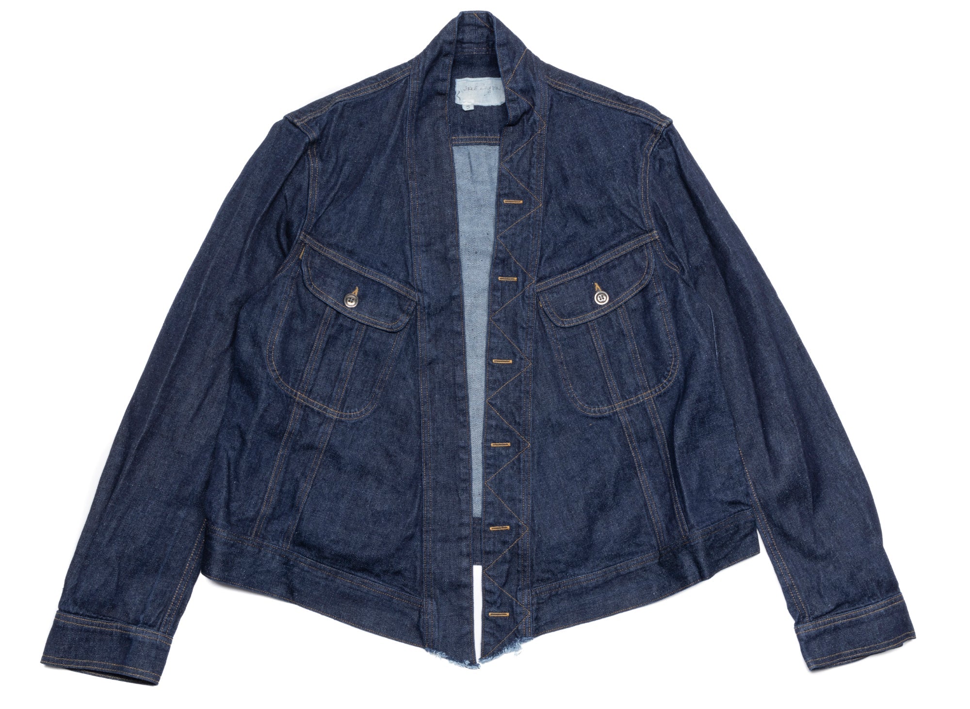 GREG LAUREN 워시드 데님 트러커 자켓