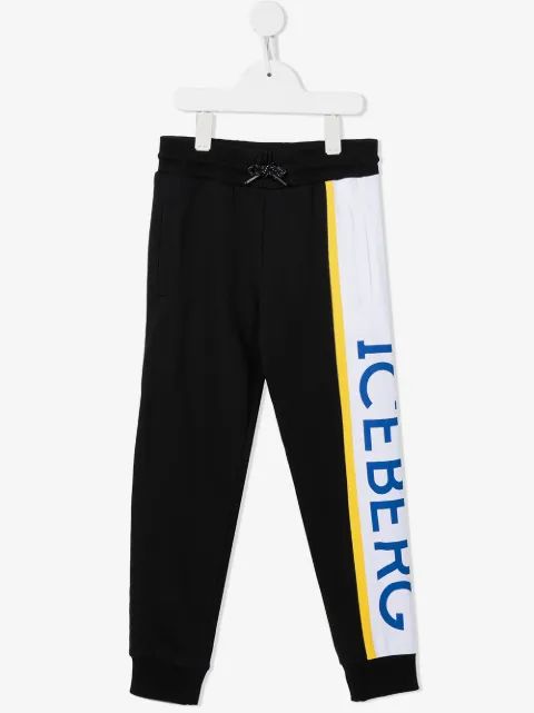 Iceberg Kids 로고 프린트 조거 팬츠