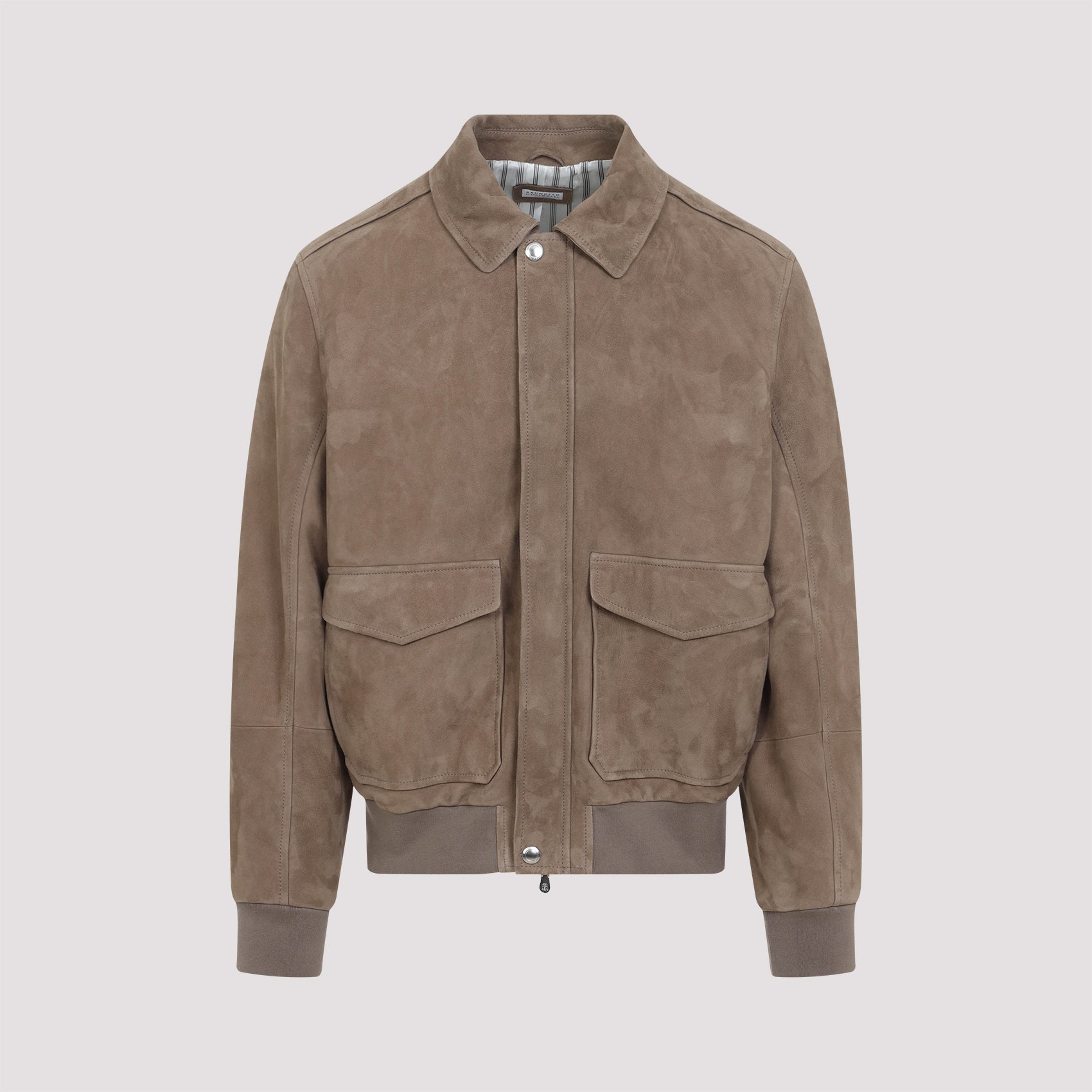 BRUNELLO CUCINELLI 브루넬로 쿠치넬리 가죽 봄버 자켓