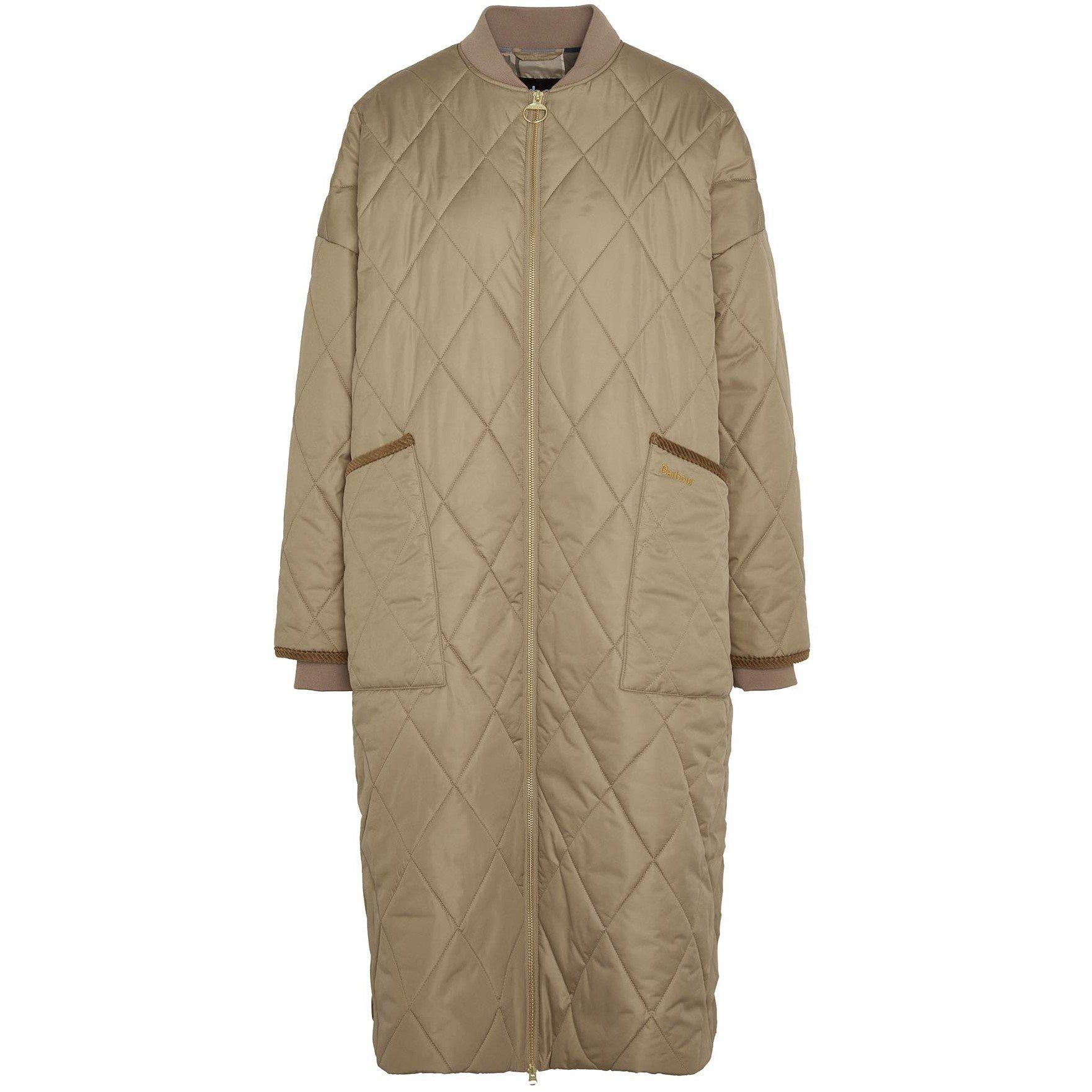 BARBOUR 여성 레아 다이아몬드 퀼팅 롱자켓