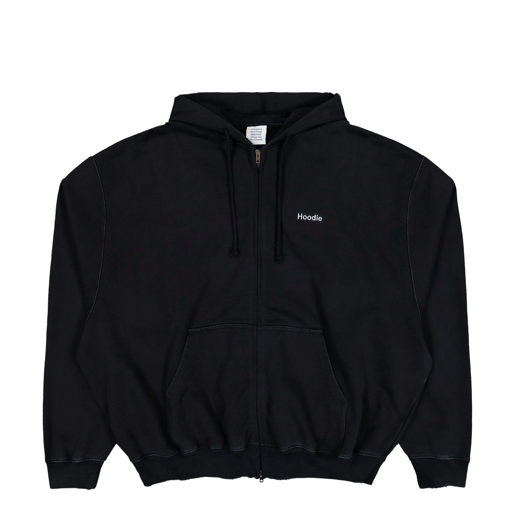 VETEMENTS 자수 디파인 집업 후드