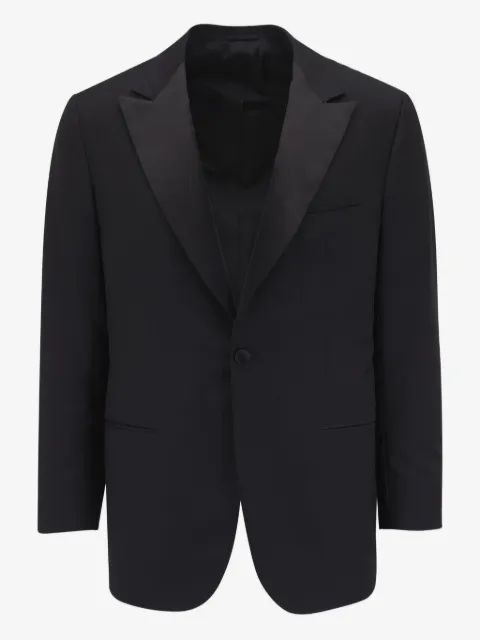 KITON 새틴 트림 블레이저