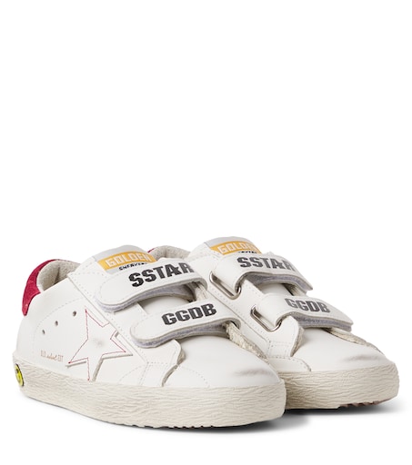 Golden Goose Kids 올드 스쿨 가죽 스니커즈