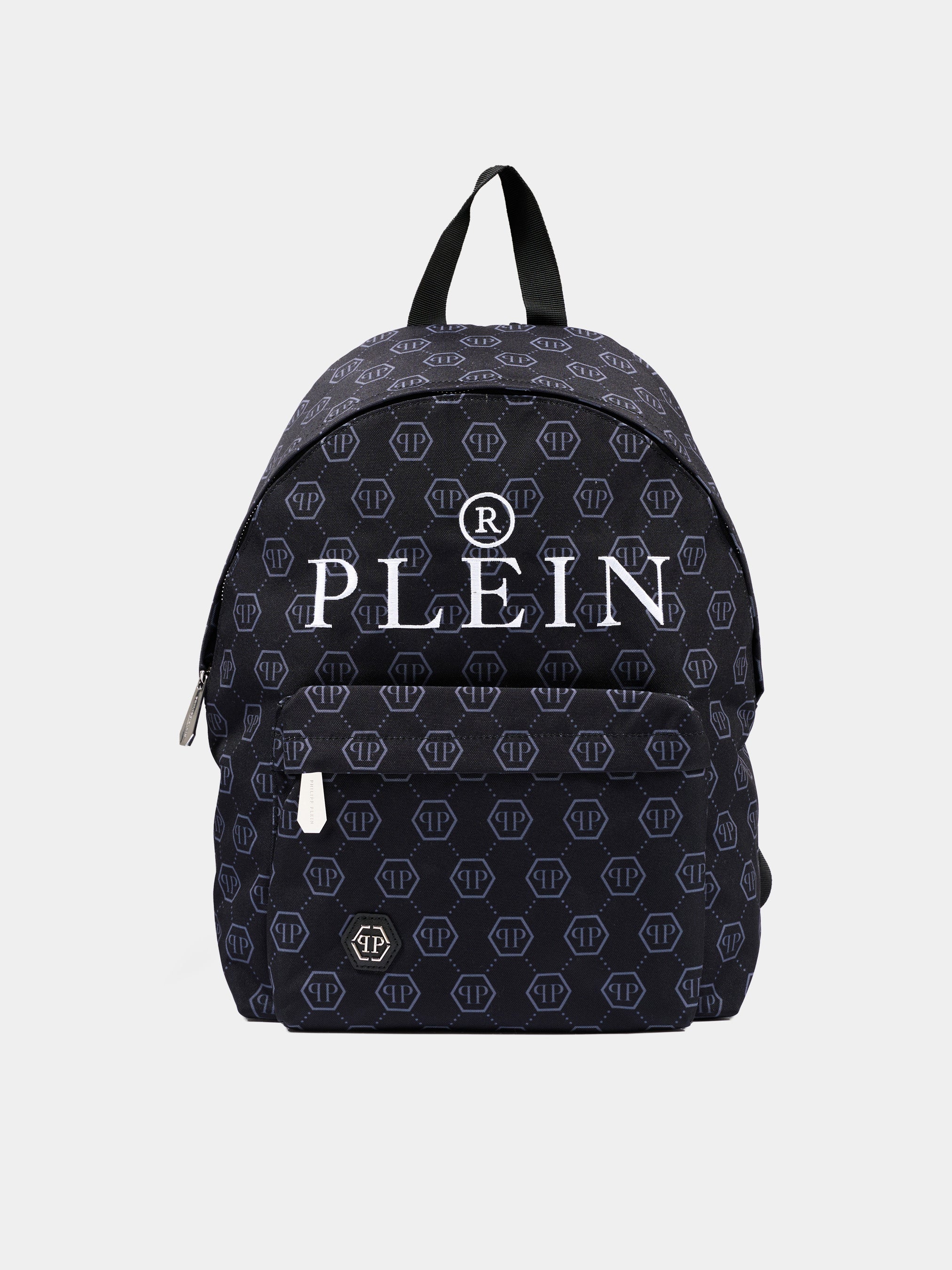 Philipp Plein Kids 모노그램 남아용 블랙 백팩