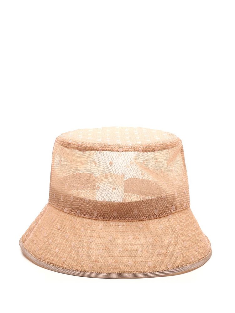 RED VALENTINO 레드발렌티노 폴카 도트 프린트 메쉬 버킷 햇