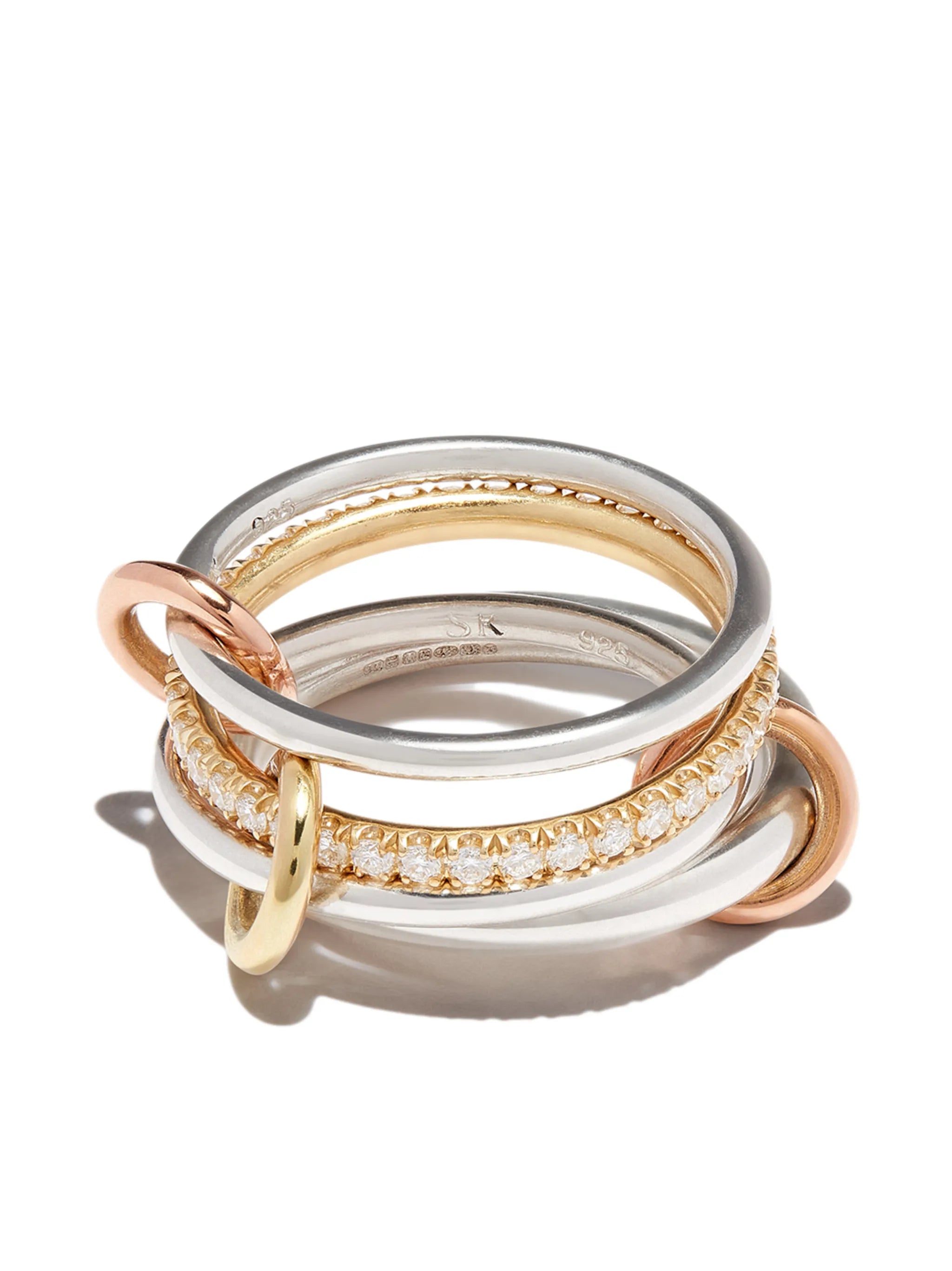 18kt イエローゴールド スターリングシルバー ニンバス SG 4リンク 