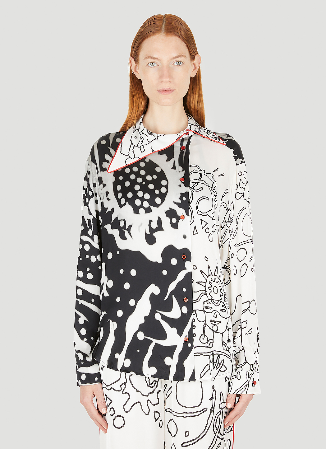 HONEY FUCKING DIJON Fluid Asymmetric Shirt