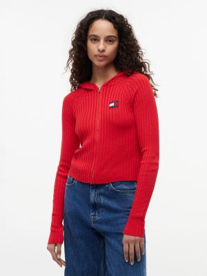 TOMMY HILFIGER 탐미 진 슬림 핏 후드 집업 가디건