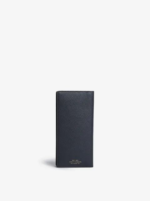 Smythson 파나마 슬림 바이폴드 가죽 지갑
