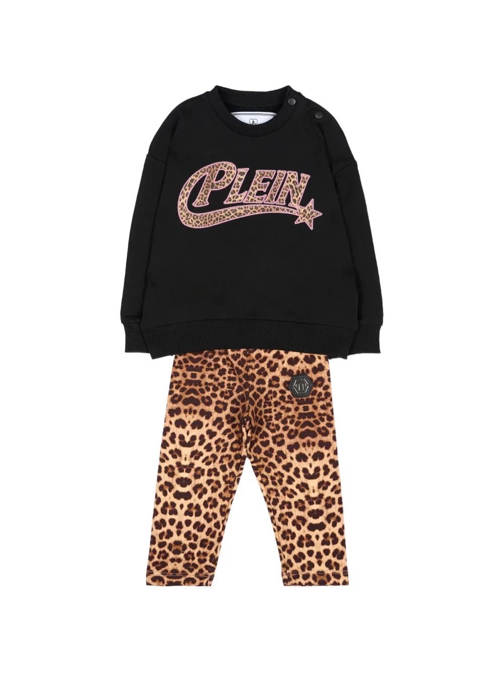 Philipp Plein Kids 애니멀 프린트 로고 트랙수트