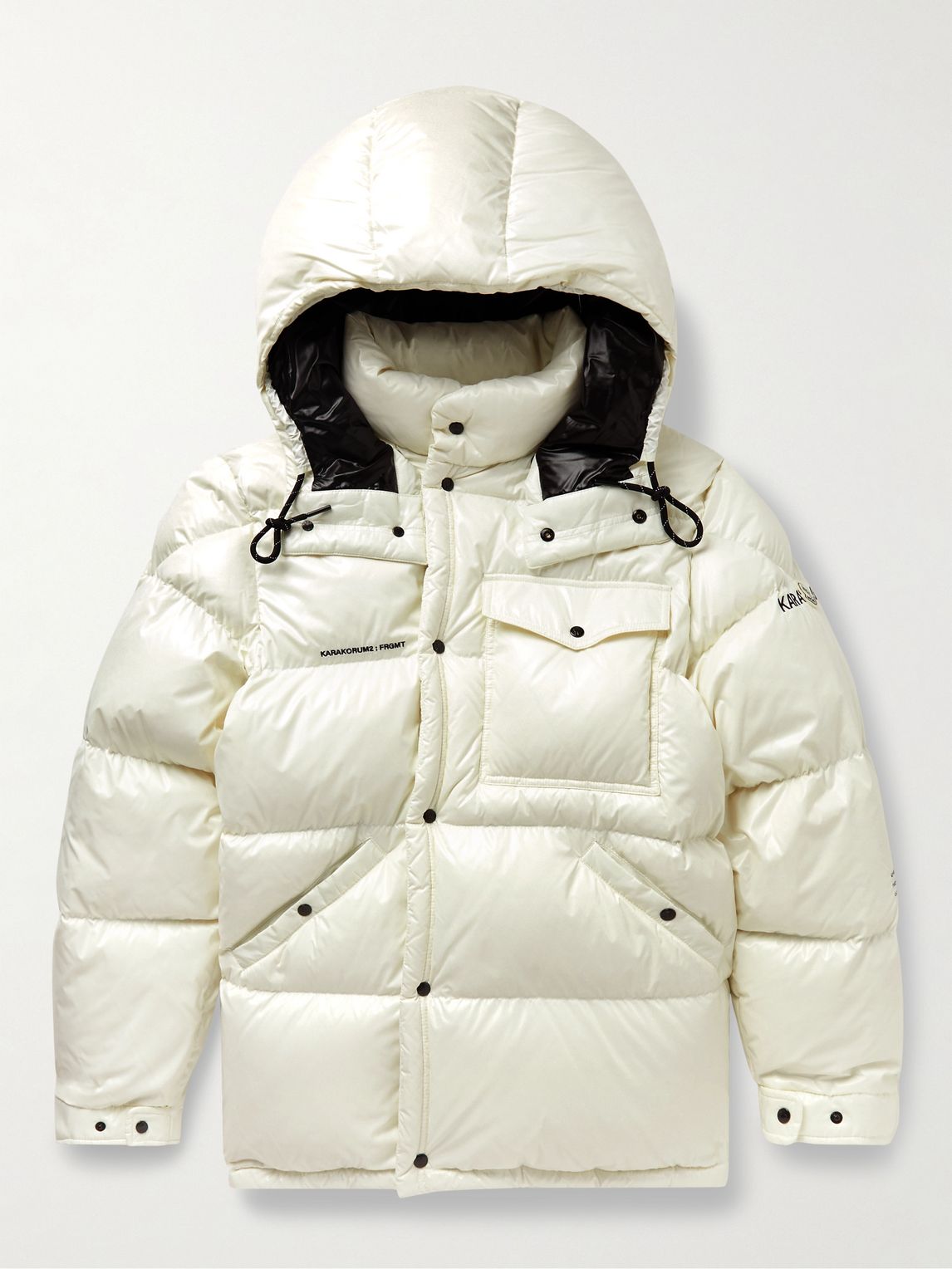 MONCLER GENIUS 7 몽클레어 프라그먼트 히로시 후지와라 퀼티드 쉘 후드 패딩