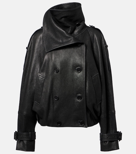 Acne Studios 더블 브레스티드 레더 재킷