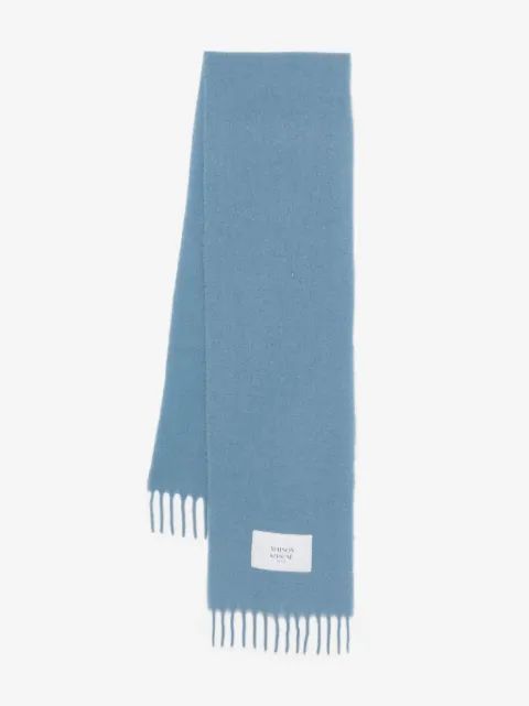 MAISON KITSUNÉ 프린지 로고 패치 스카프