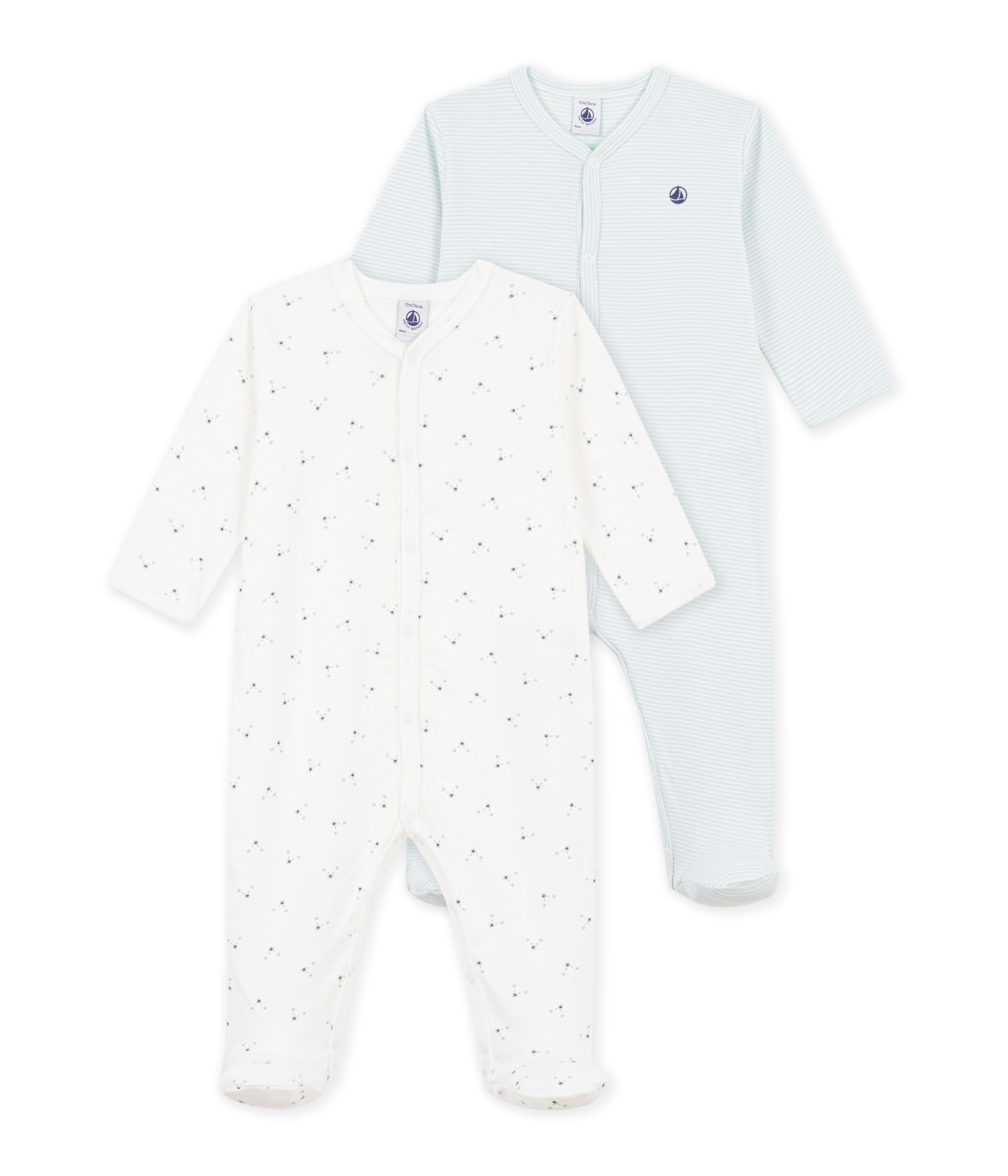 PETIT BATEAU KIDS 2종 아기 수면 잠옷