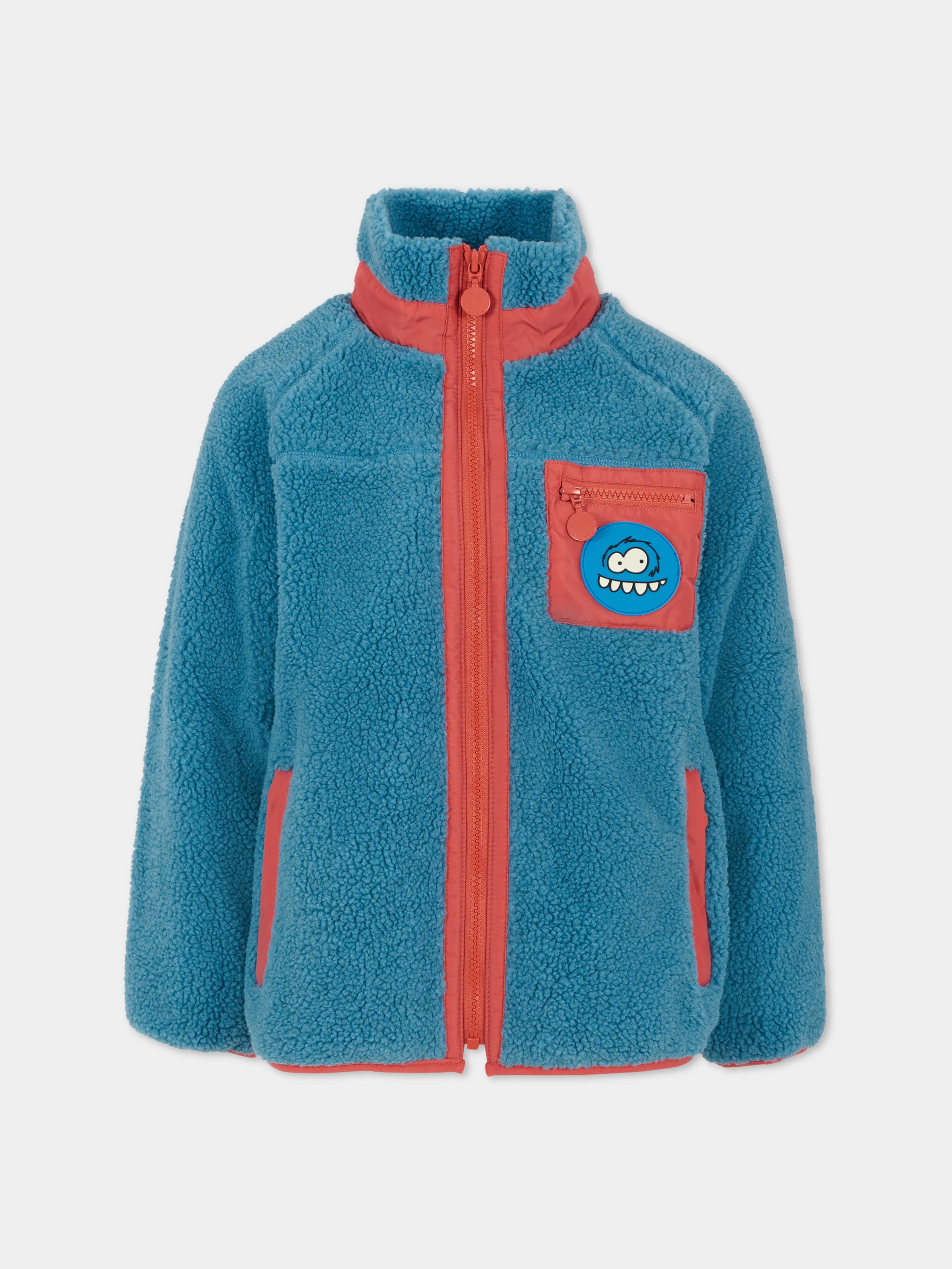 Stella McCartney Kids 블루 퍼 코트 보이 예티