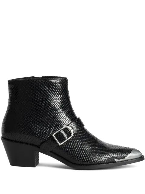 ZADIG & VOLTAIRE 틸로우 와일드 미러 버클 카우보이 부츠