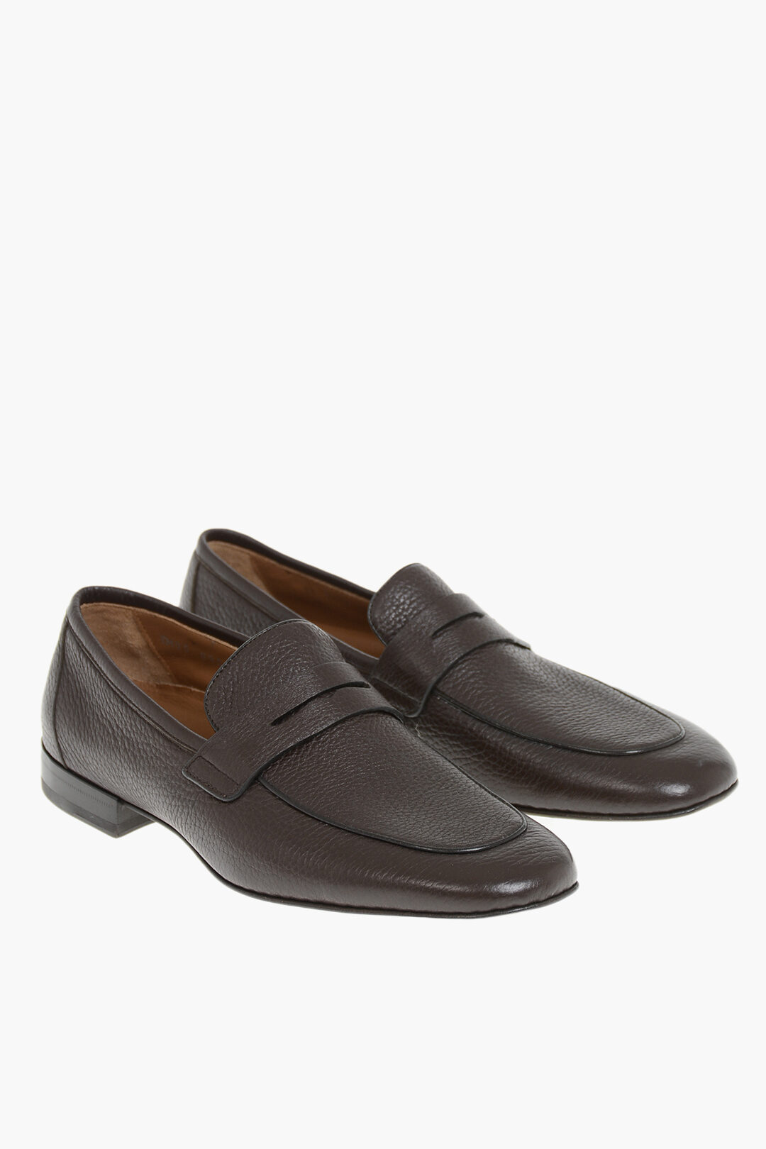 Corneliani 페블드 레더 페니 로퍼