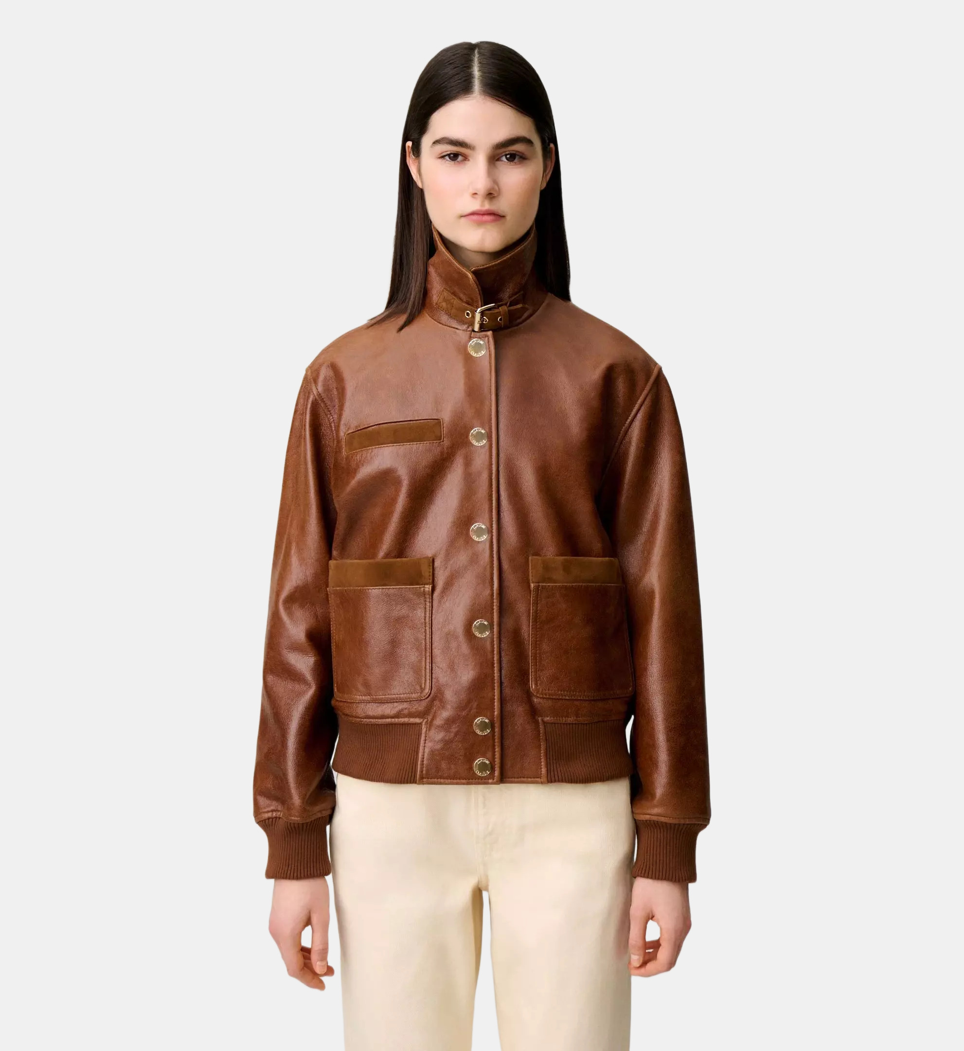 Claudie Pierlot  라지 가죽 블루종