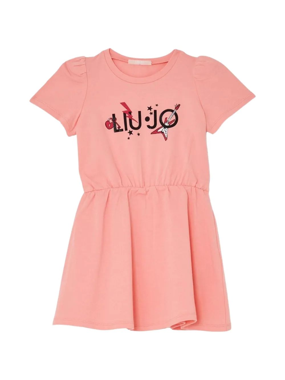 Liu Jo Kids 로고 프린트 밴딩 원피스