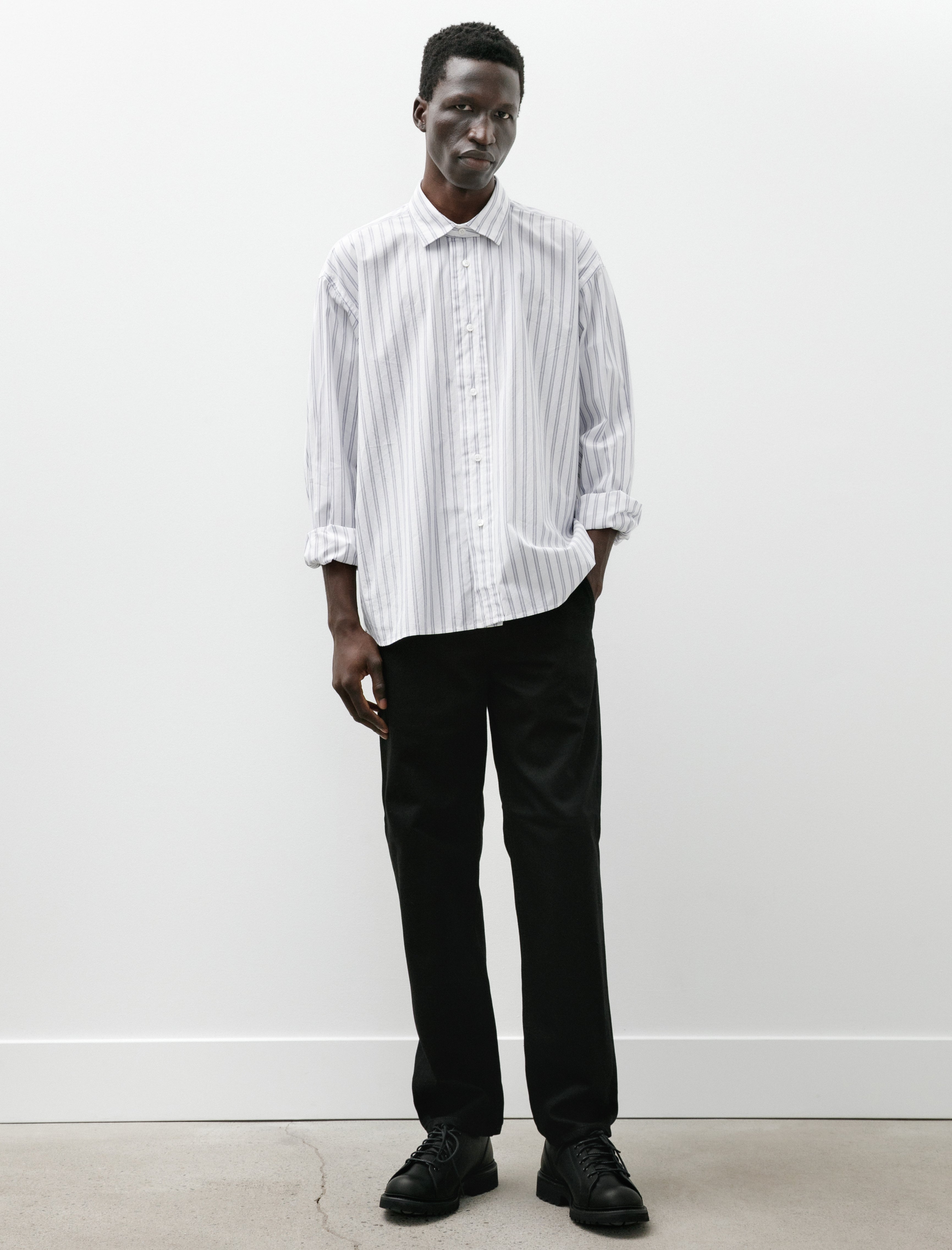 SALON C. LUNDMAN 테일러드 데님 진 100 헤비 데님 블랙