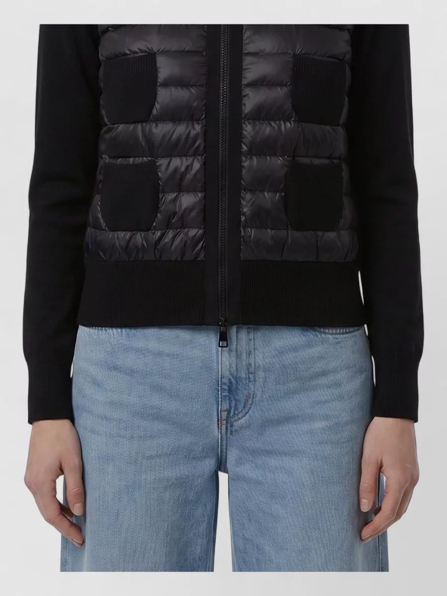 MONCLER 울 카디건 패딩 앞면 지퍼 포켓