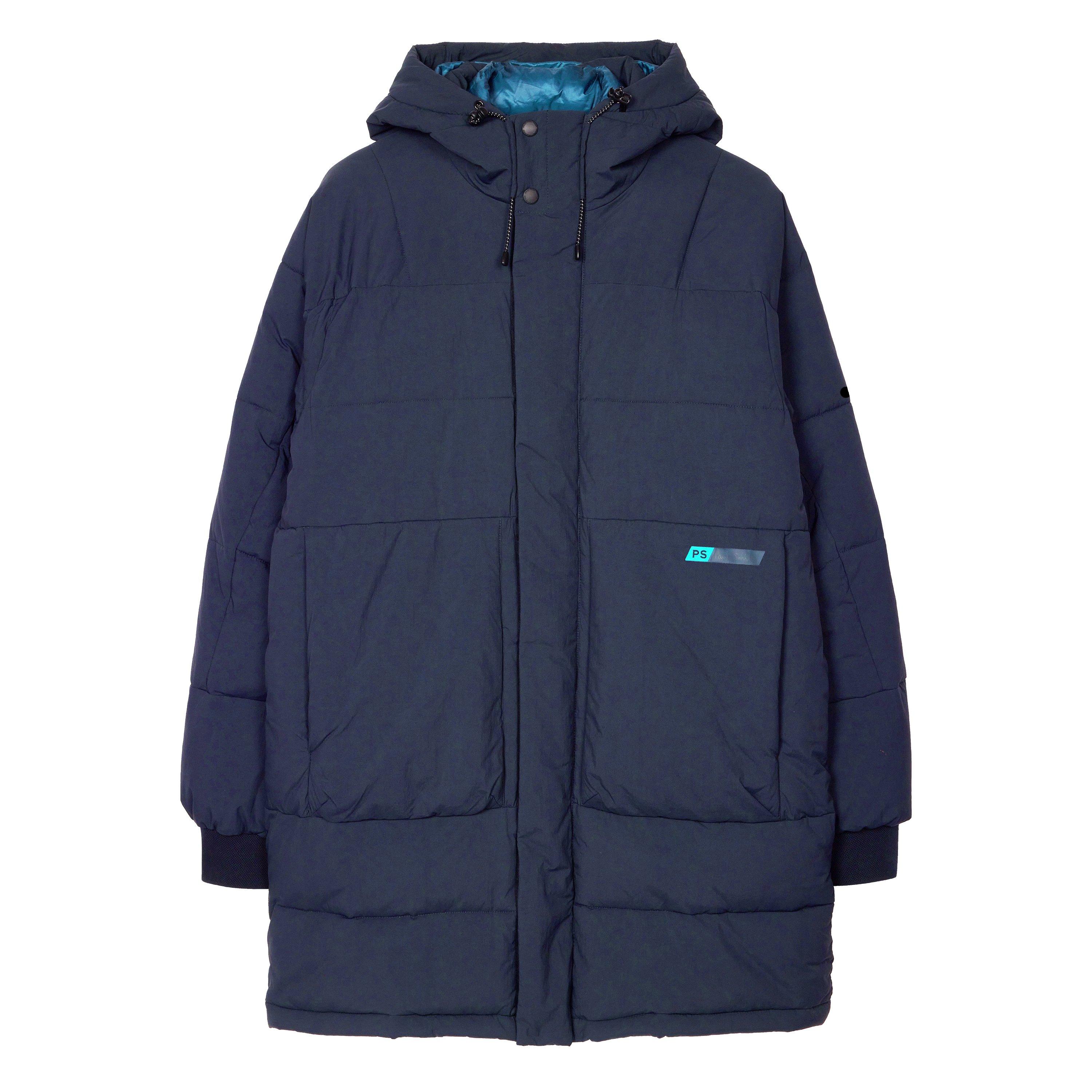 Paul Smith 남성 리사이클 후드 롱 슬리브 패딩 파카