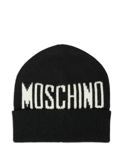 Moschino Kids 로고 자수 비니