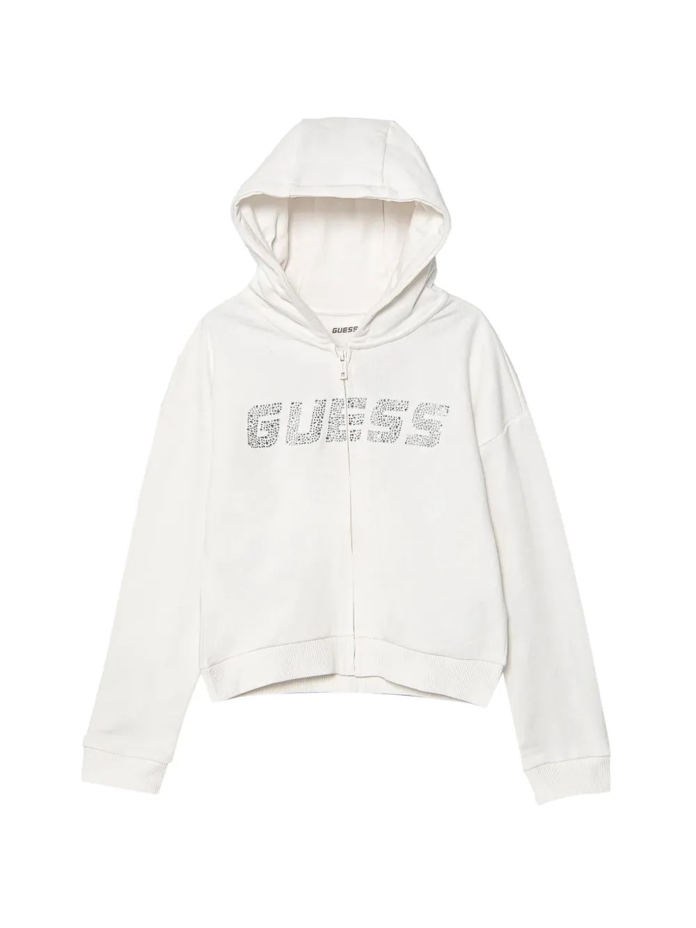 guess kids 라인스톤 로고 집업 후드