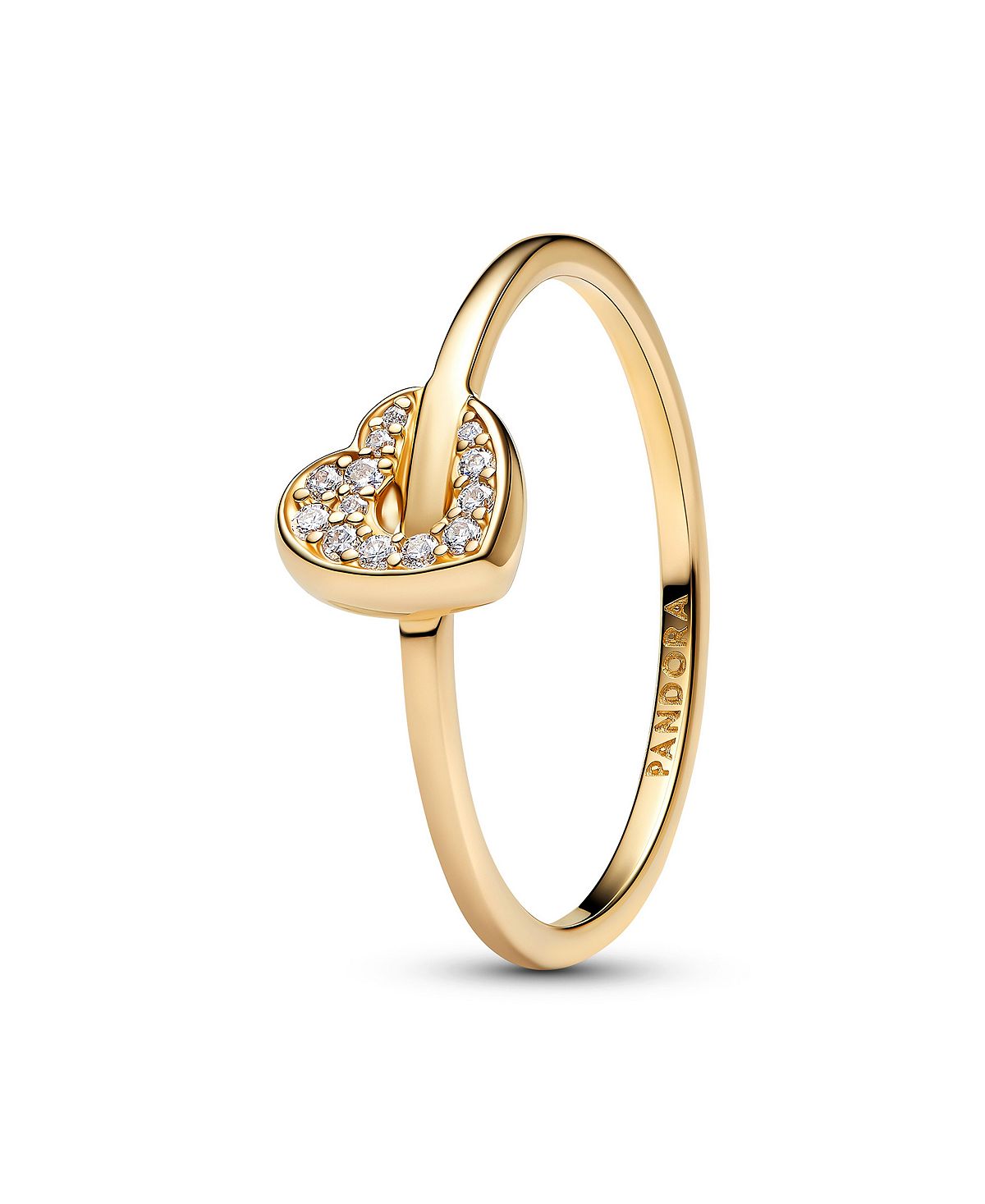 PANDORA 랩그로운 다이아몬드 하트 탈리스만 링 0.04 ct. t.w. 14k 골드