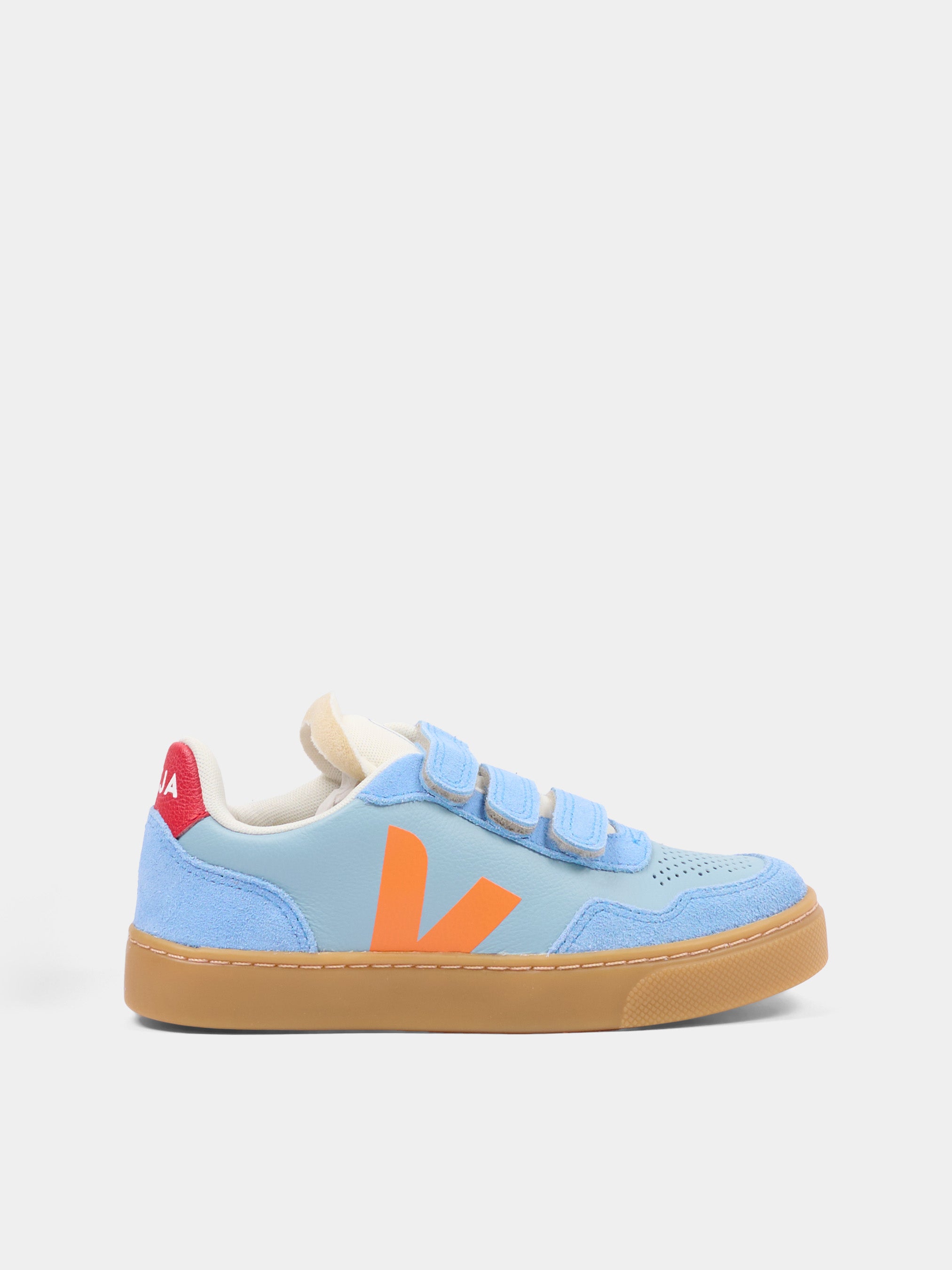 VEJA 로고가 있는 남아용 라이트 블루 V90 스니커즈