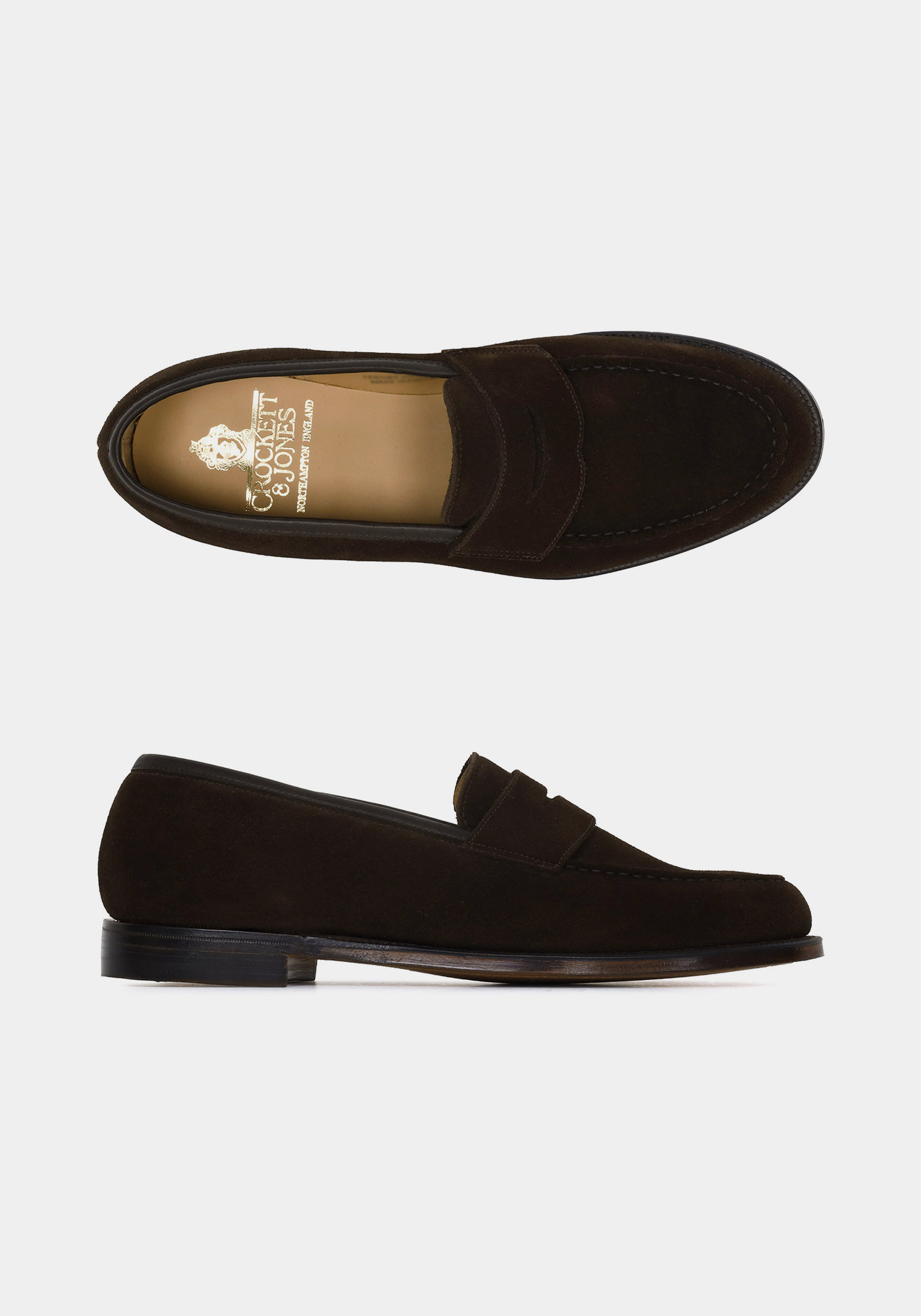 Crockett & Jones 크로켓앤존스 다크브라운 보스턴 스웨이드 페니 로퍼 BOSTON 28363A S02L1