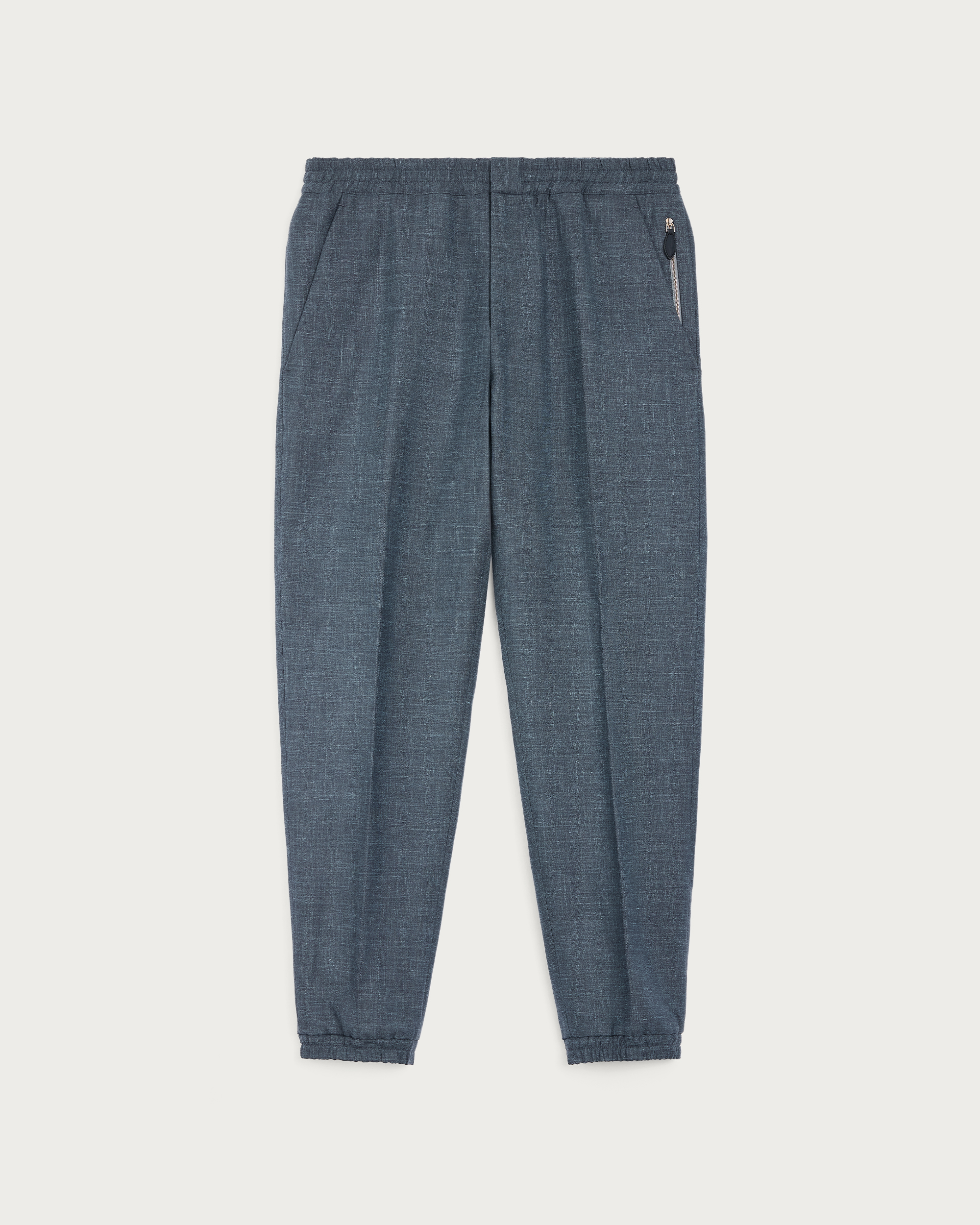 BERLUTI 레더 지퍼 풀러 조거팬츠