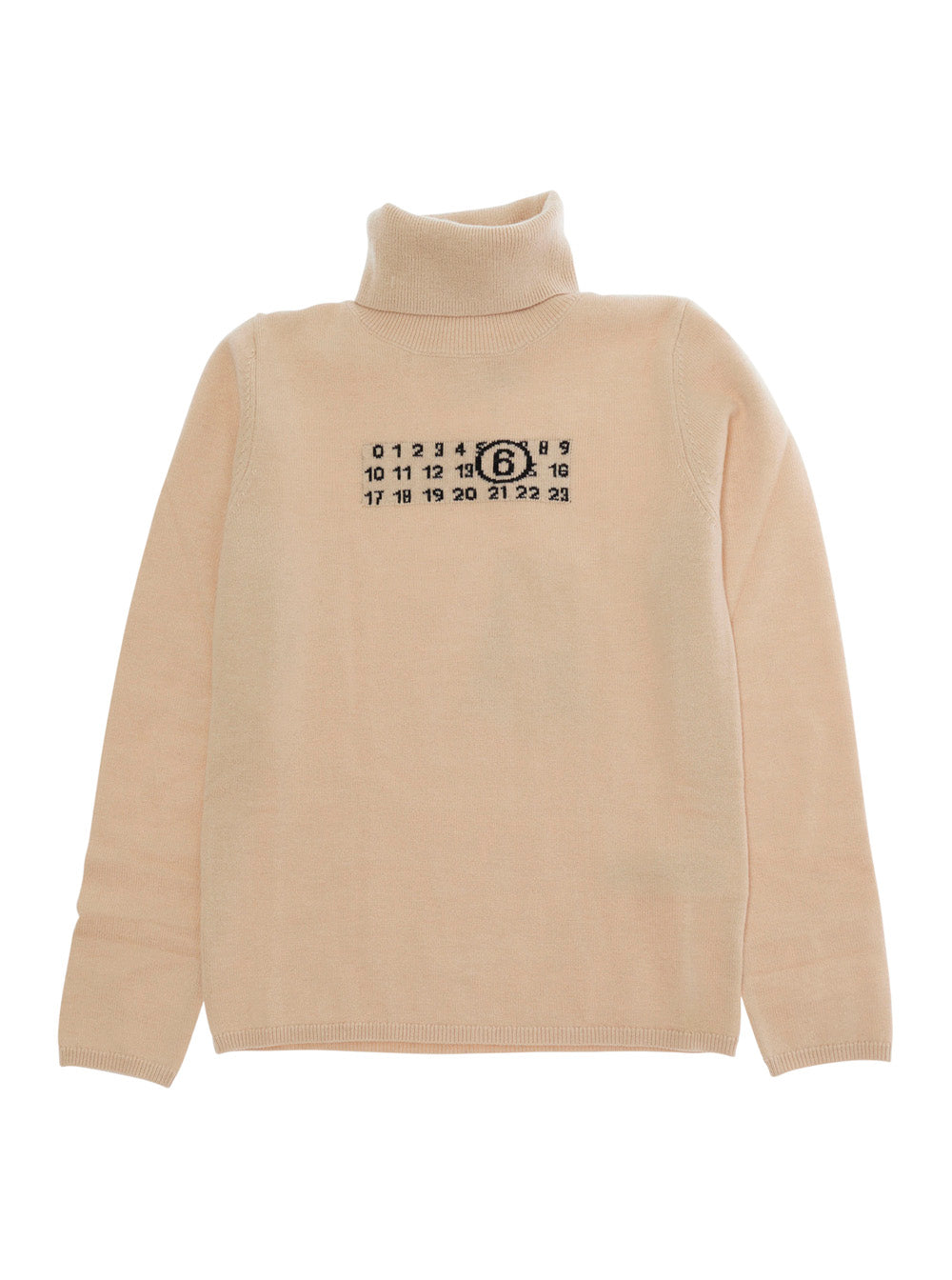MM6 Maison Margiela Kids Mm6 메종 마르지엘라 키즈 미니 넘버 로고 터틀넥 스웨터