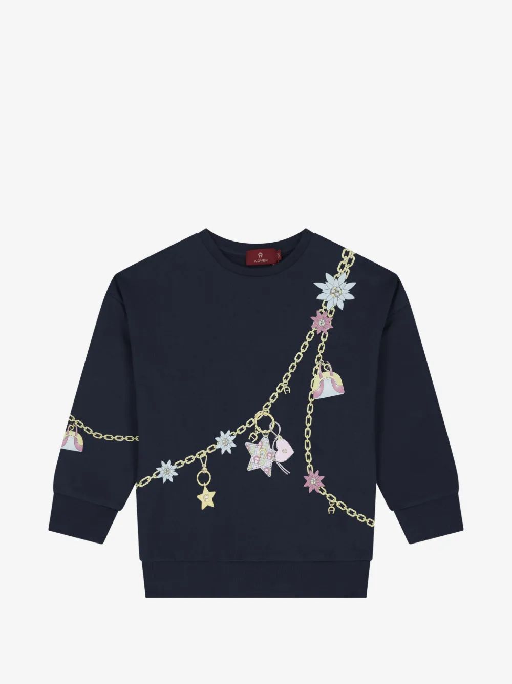 Aigner Kids 참프린트 맨투맨