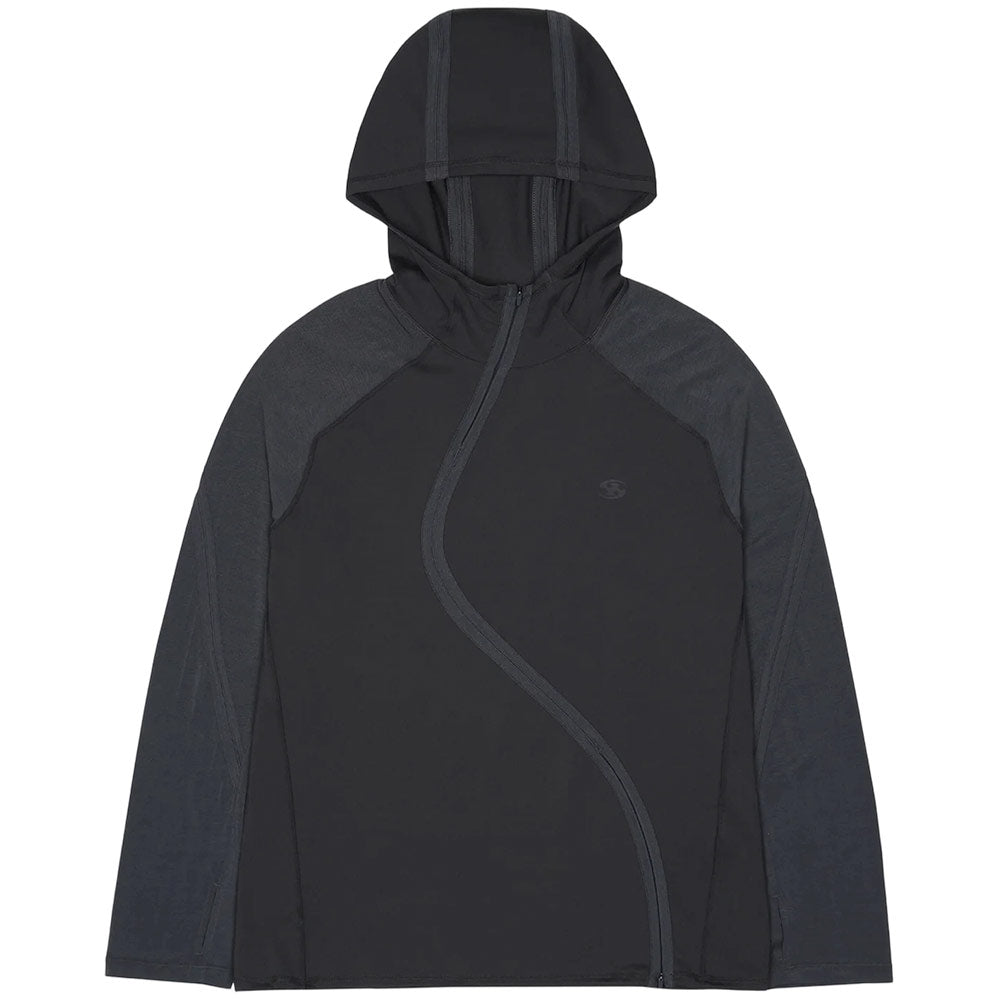 San San Gear 웨이브 롱 슬리브 블루 차콜