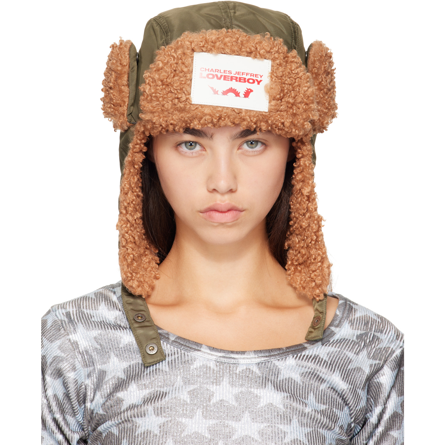 CHARLES JEFFREY LOVERBOY 카키 트래퍼 햇