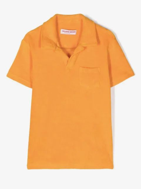 Orlebar Brown Kids 플리스 폴로 셔츠