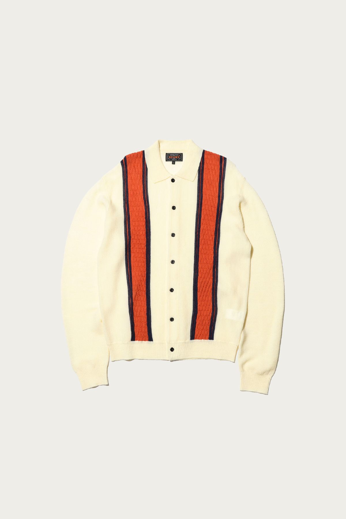 Beams Plus 니트 폴로 스트라이프