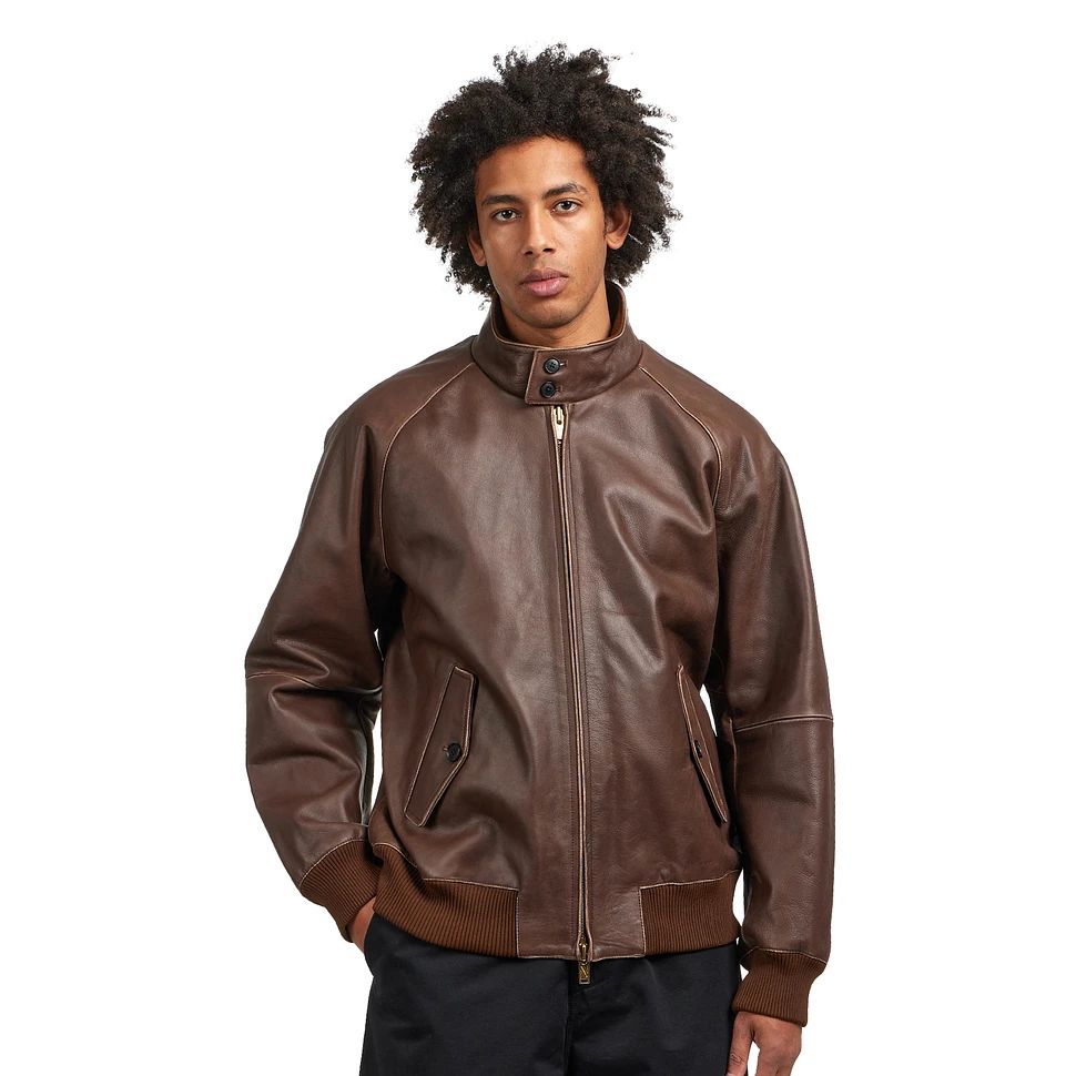 Baracuta G9 올드 잉글리시 가죽 자켓