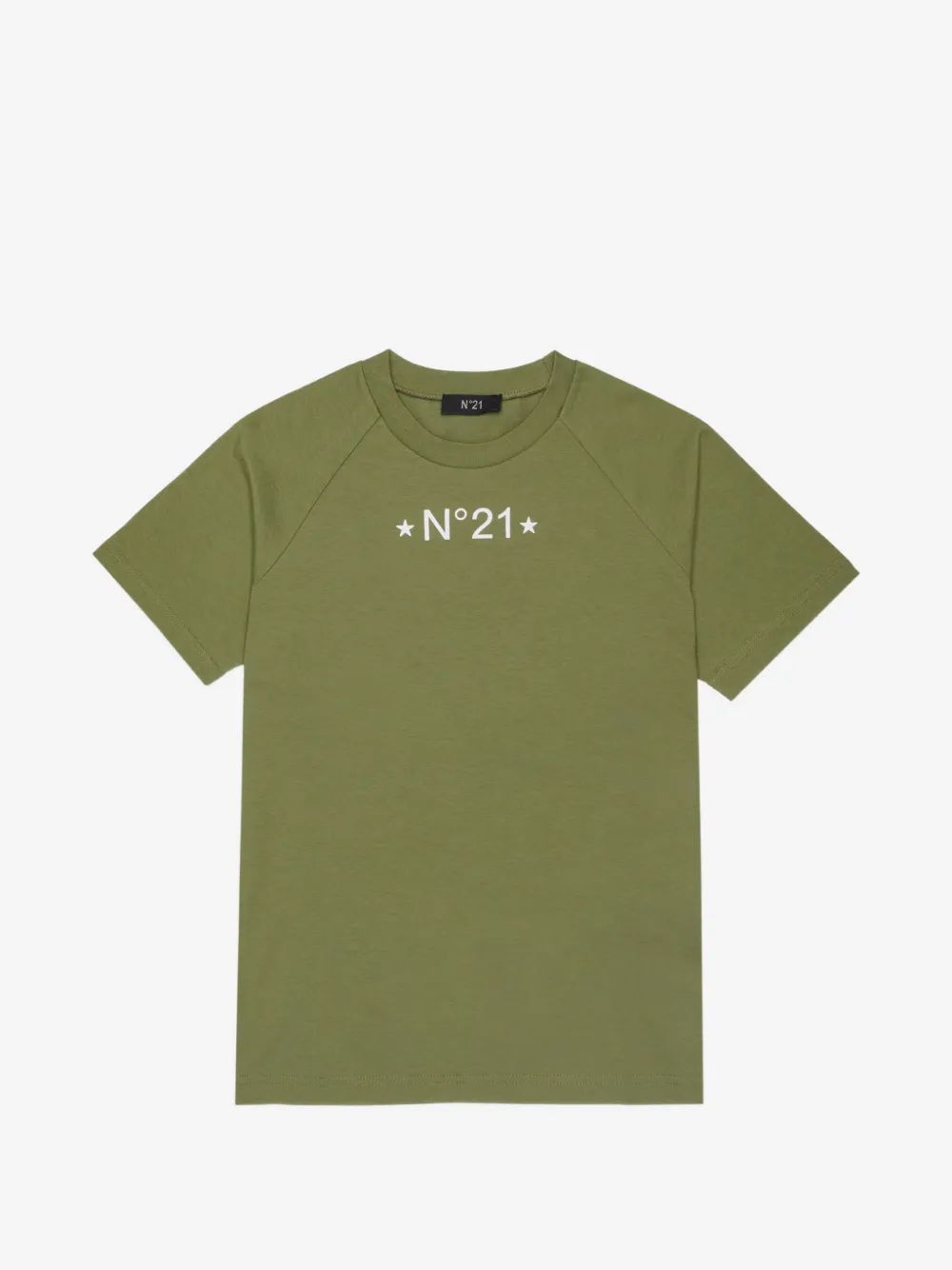 N.21 Kids 로고 프린트 래글런 티셔츠