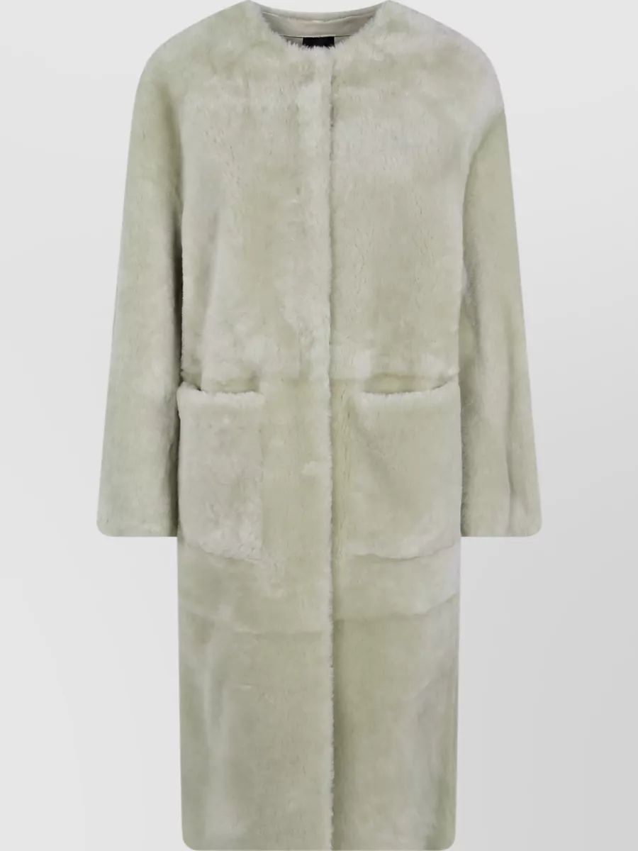 BLANCHA 셔링 스트레이트 코트
