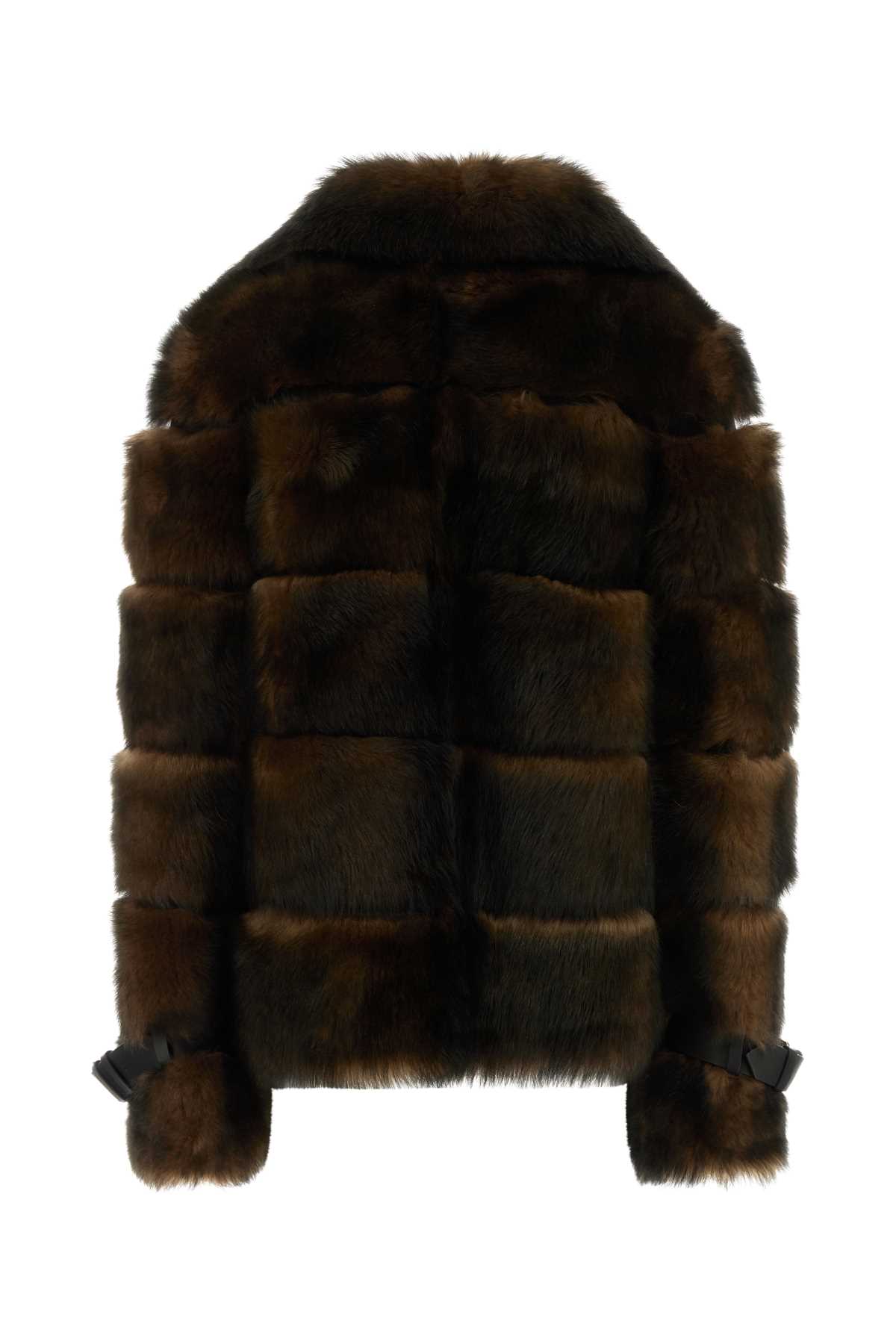 FENDI 브라운 퍼